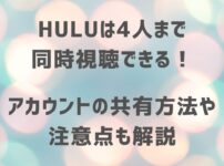 Hulu　同時視聴のアイキャッチ画像